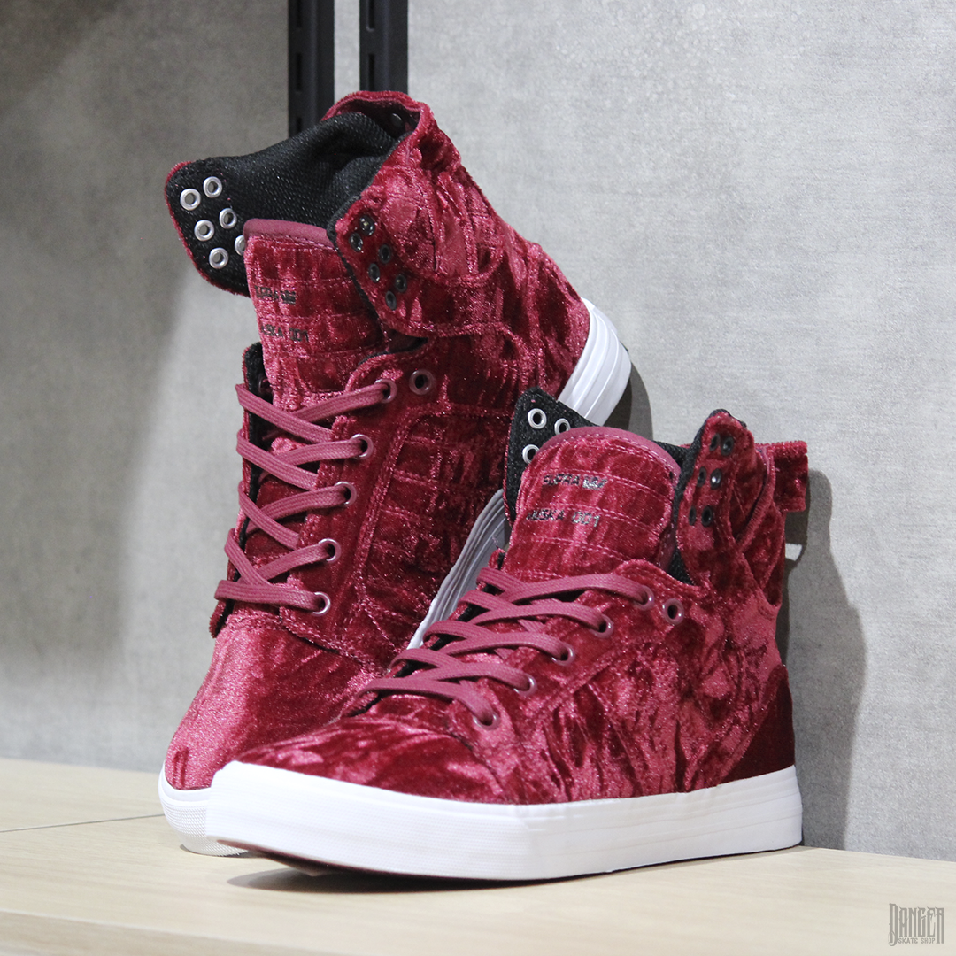 Tenis Supra Footwear Skytop Dark Ruby White