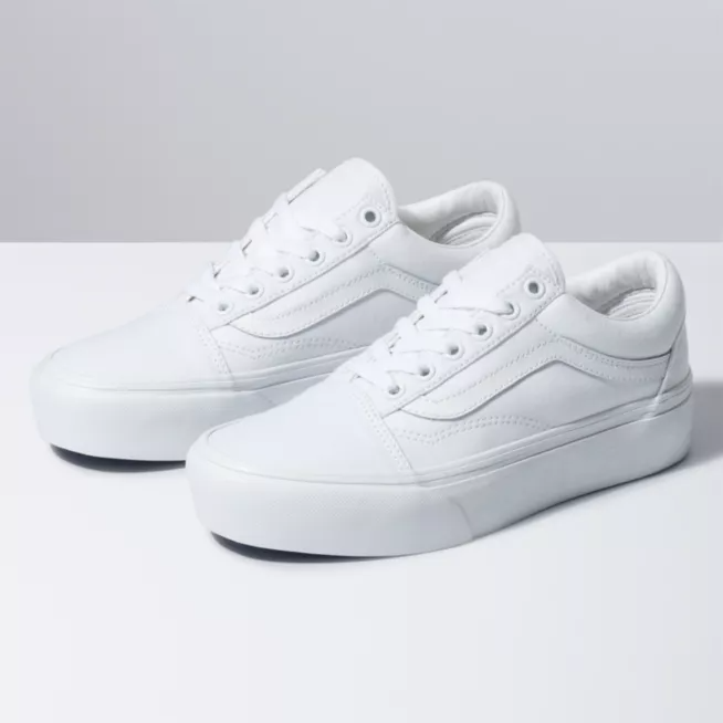 Tenis Vans Old Skool Plataforma White