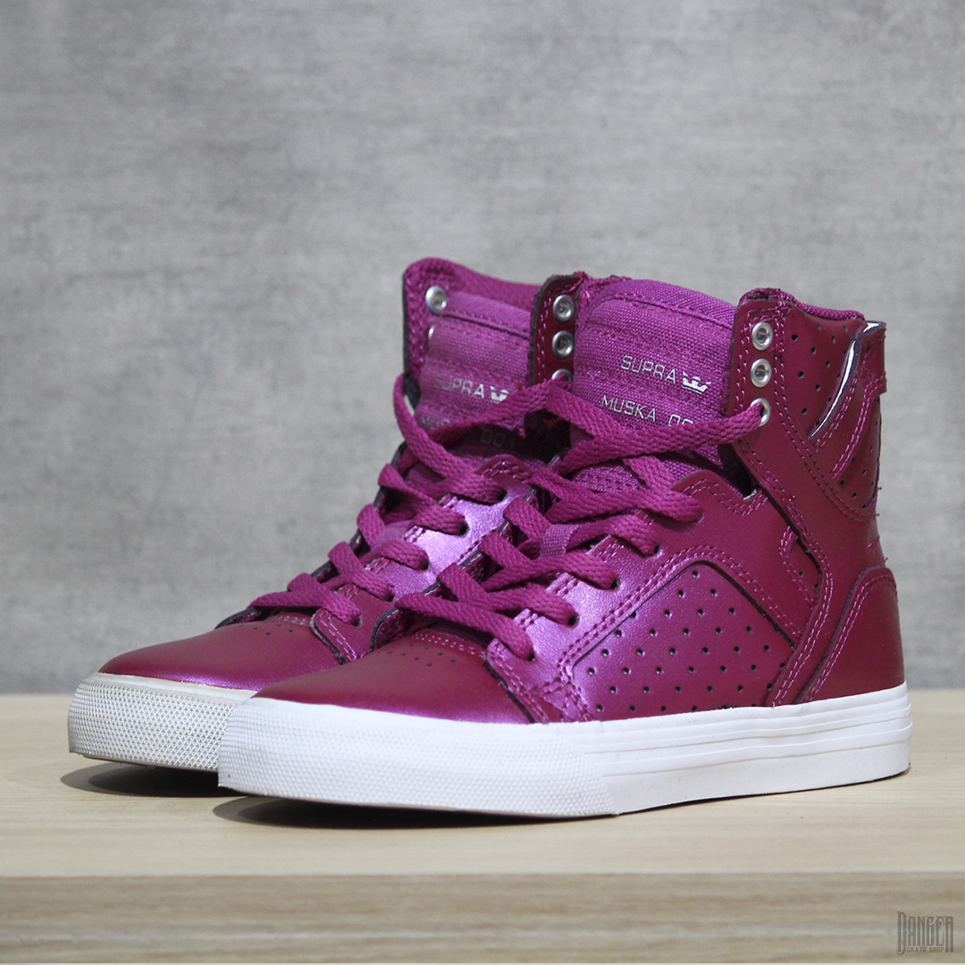 Tenis Supra Footwear Skytop Berry Pink White