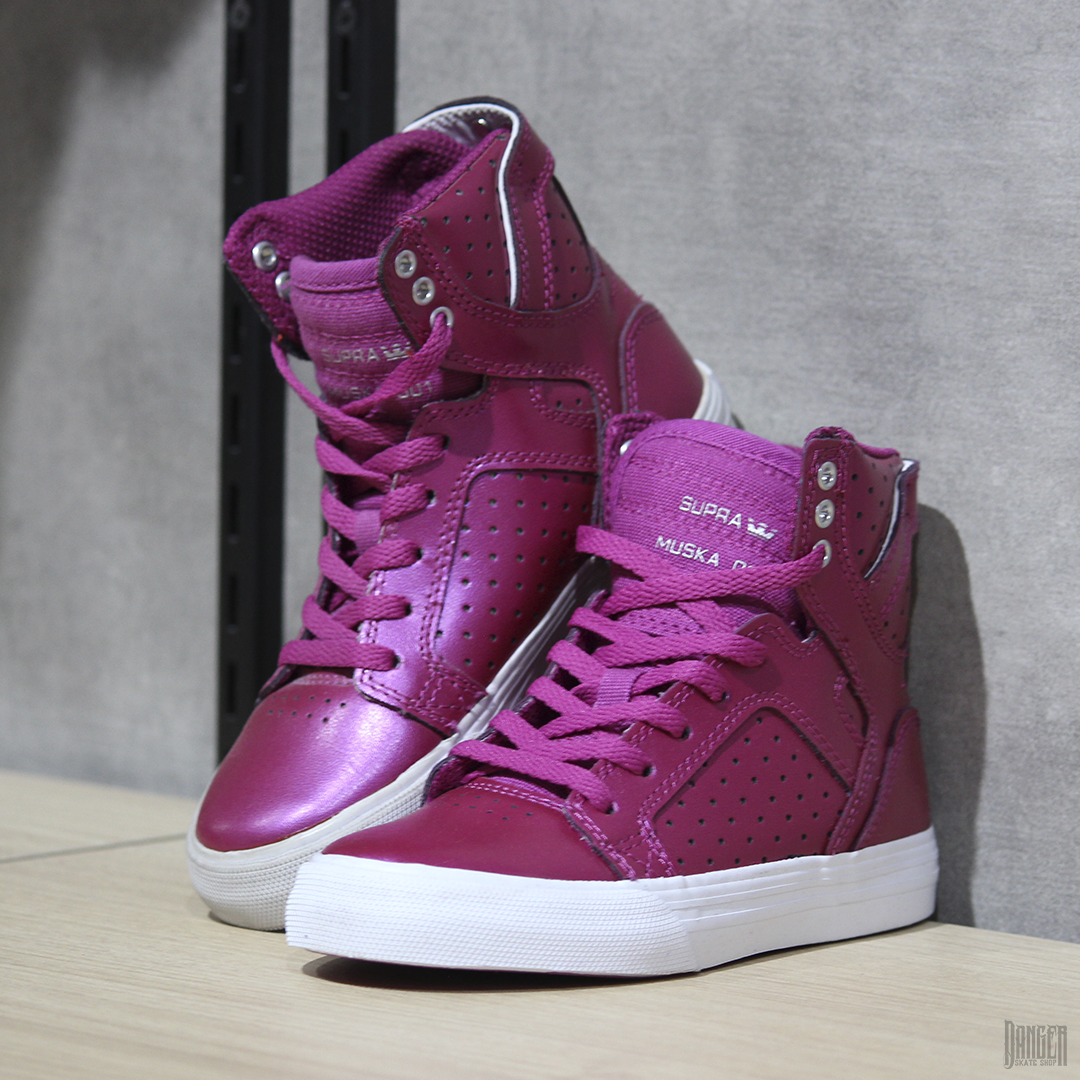 Tenis Supra Footwear Skytop Berry Pink White