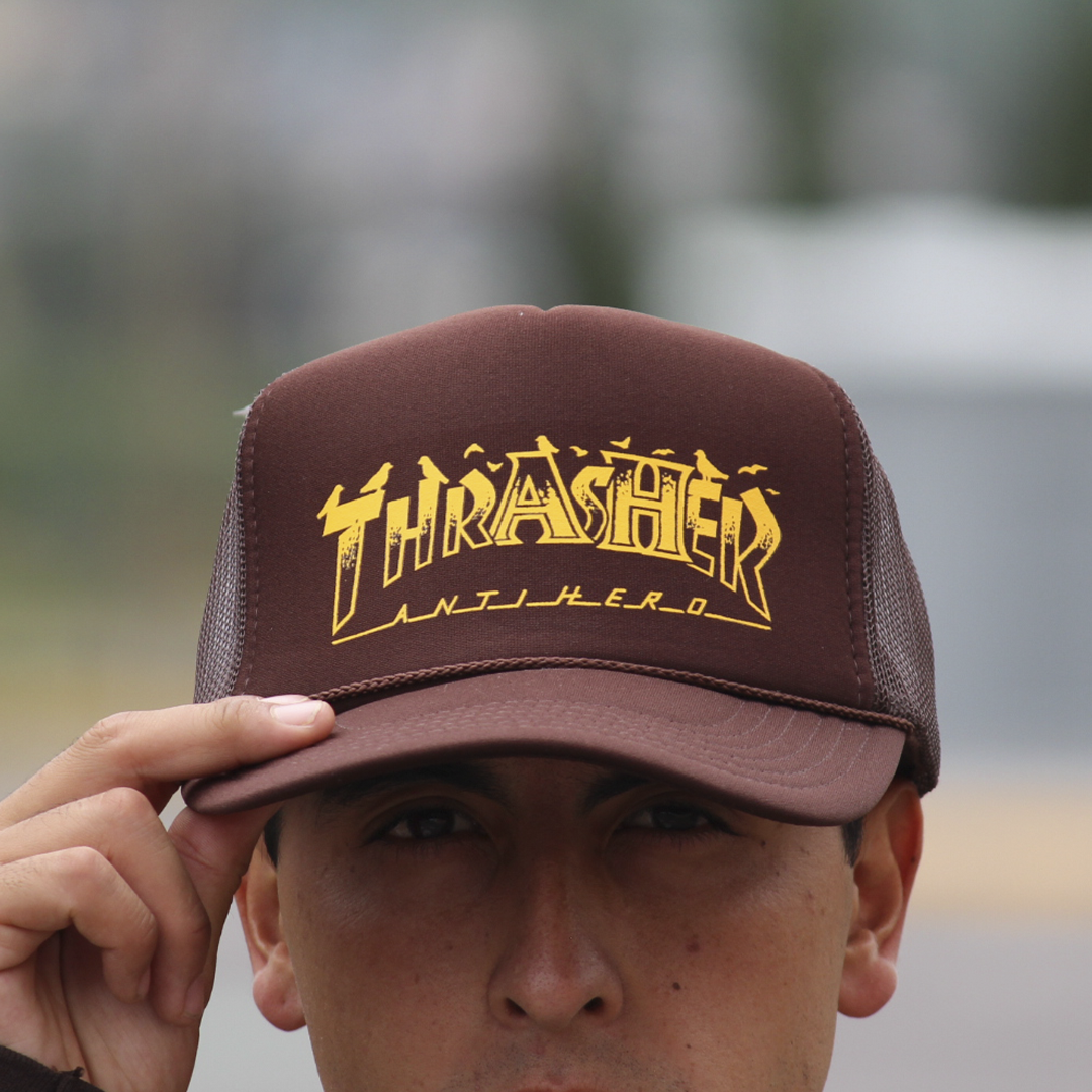 Gorra Thrasher Pigeon Mag Trucker Brown