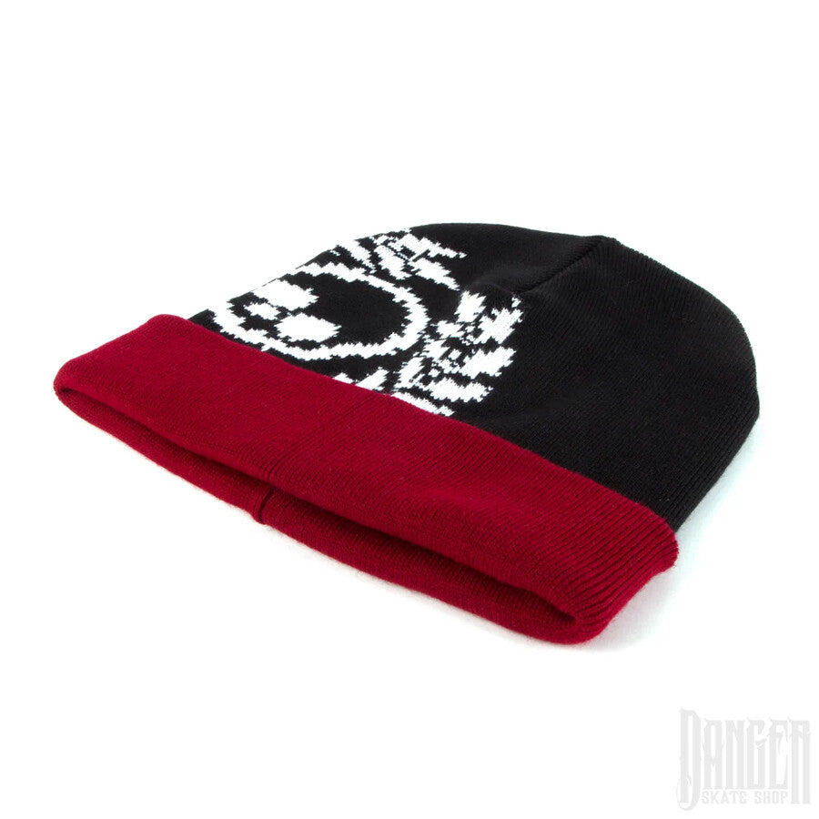 Beanie Antifashion Logo Negro Rojo