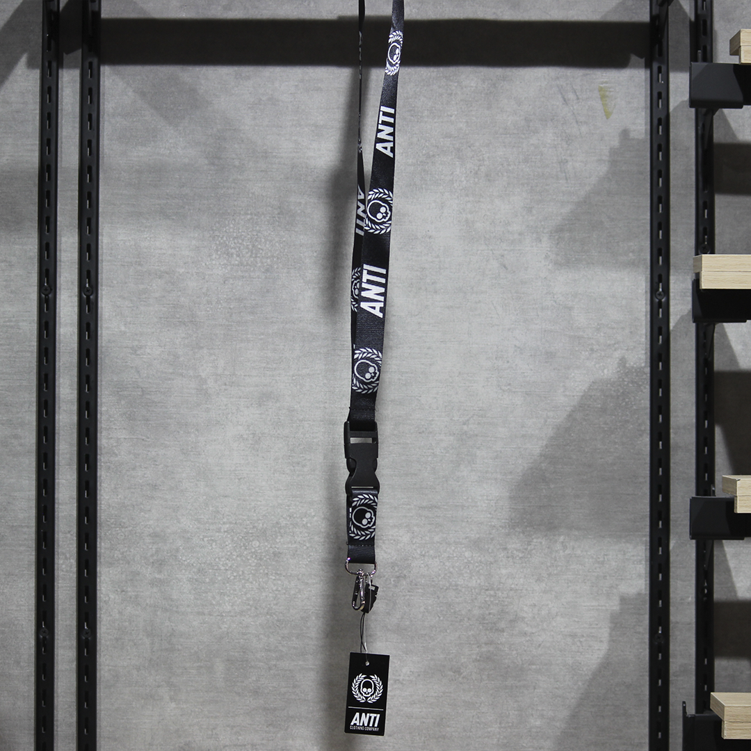 Lanyard Antifashion Logo Black