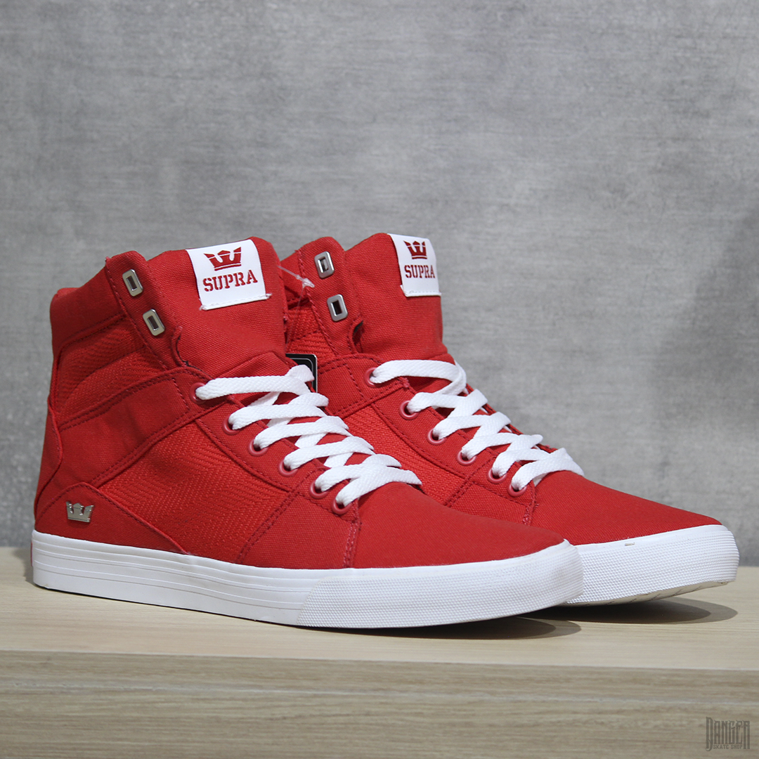 Tenis Supra Footwear Aluminum Risk Red White