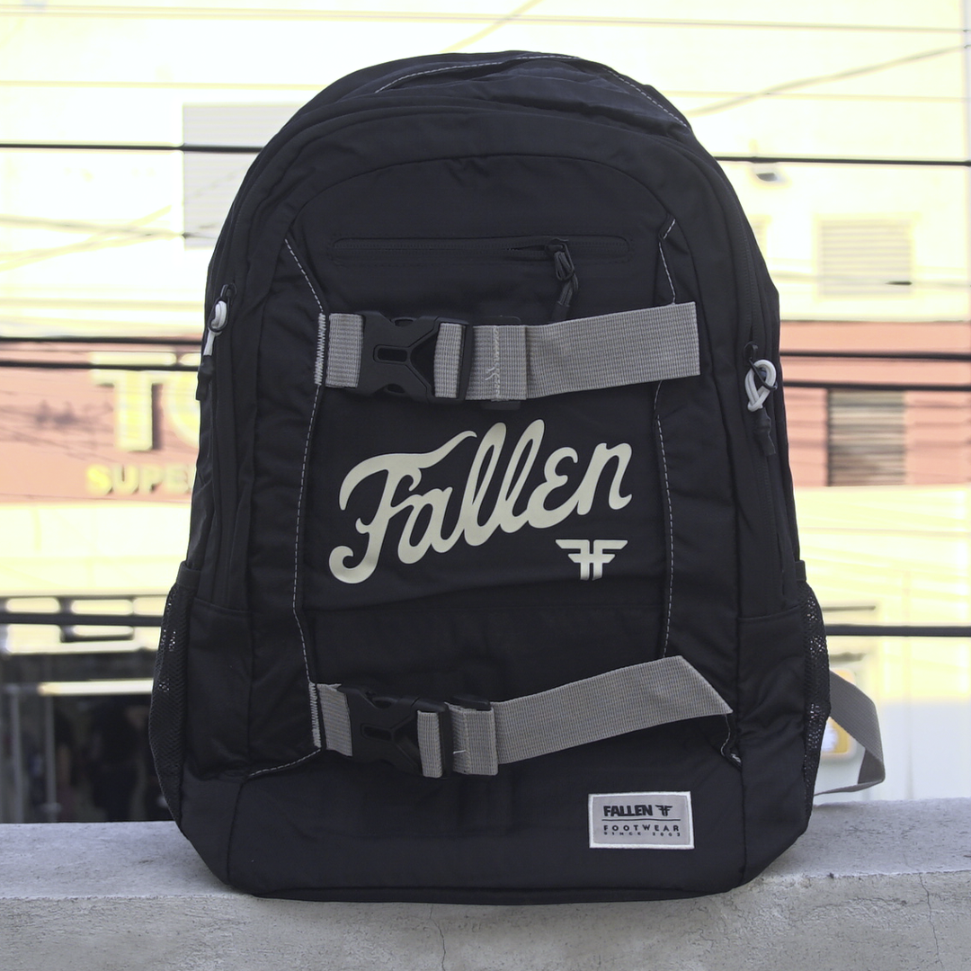 Mochila Fallen Porta Tabla Black White