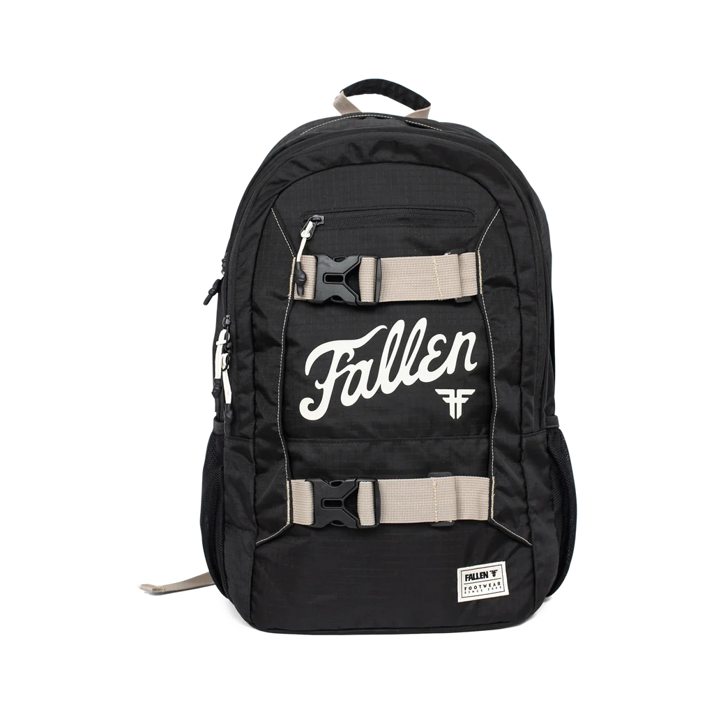 Mochila Fallen Porta Tabla Black White