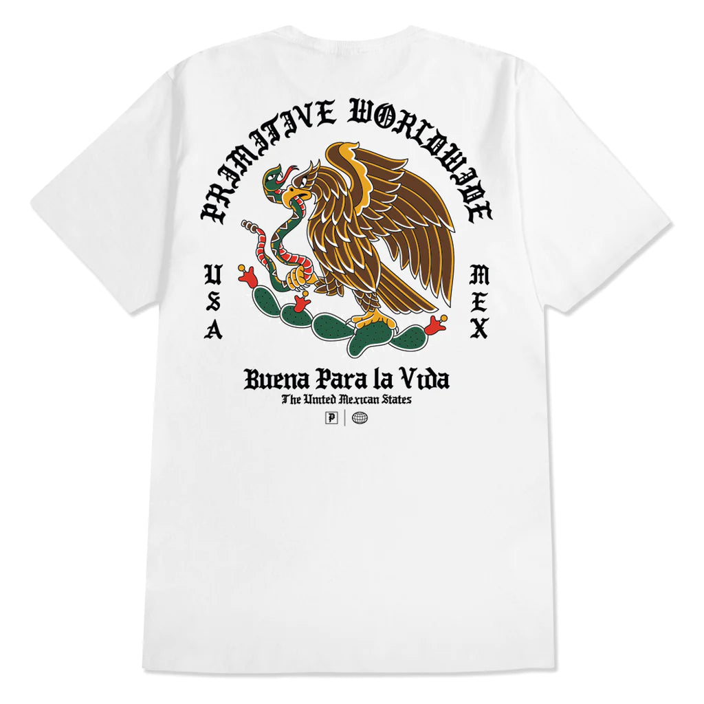 Playera Primitive Vida White