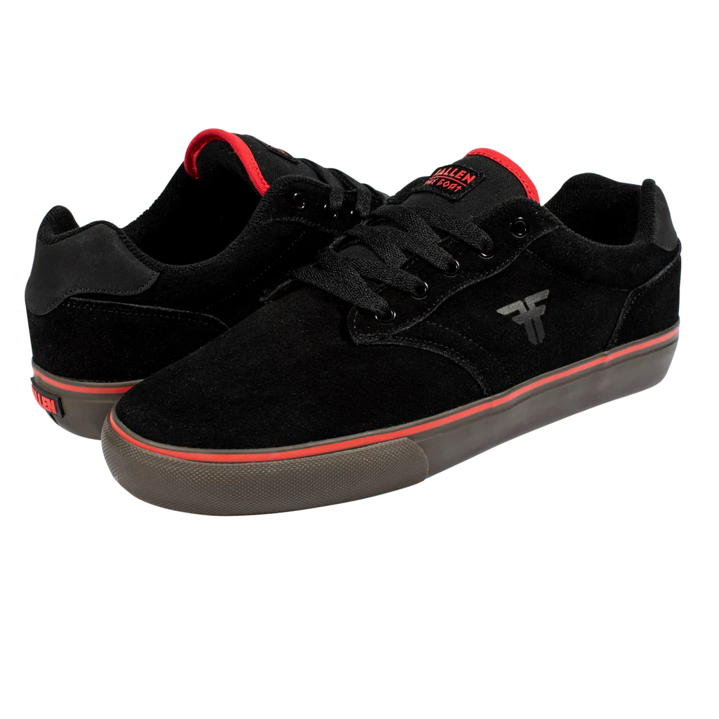 Tenis Fallen The Goat Black Red Gum Vulc