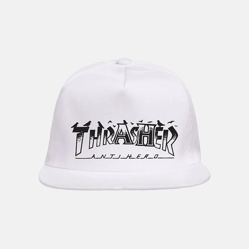 Gorra Thrasher X Antihero Pigeon Mag White