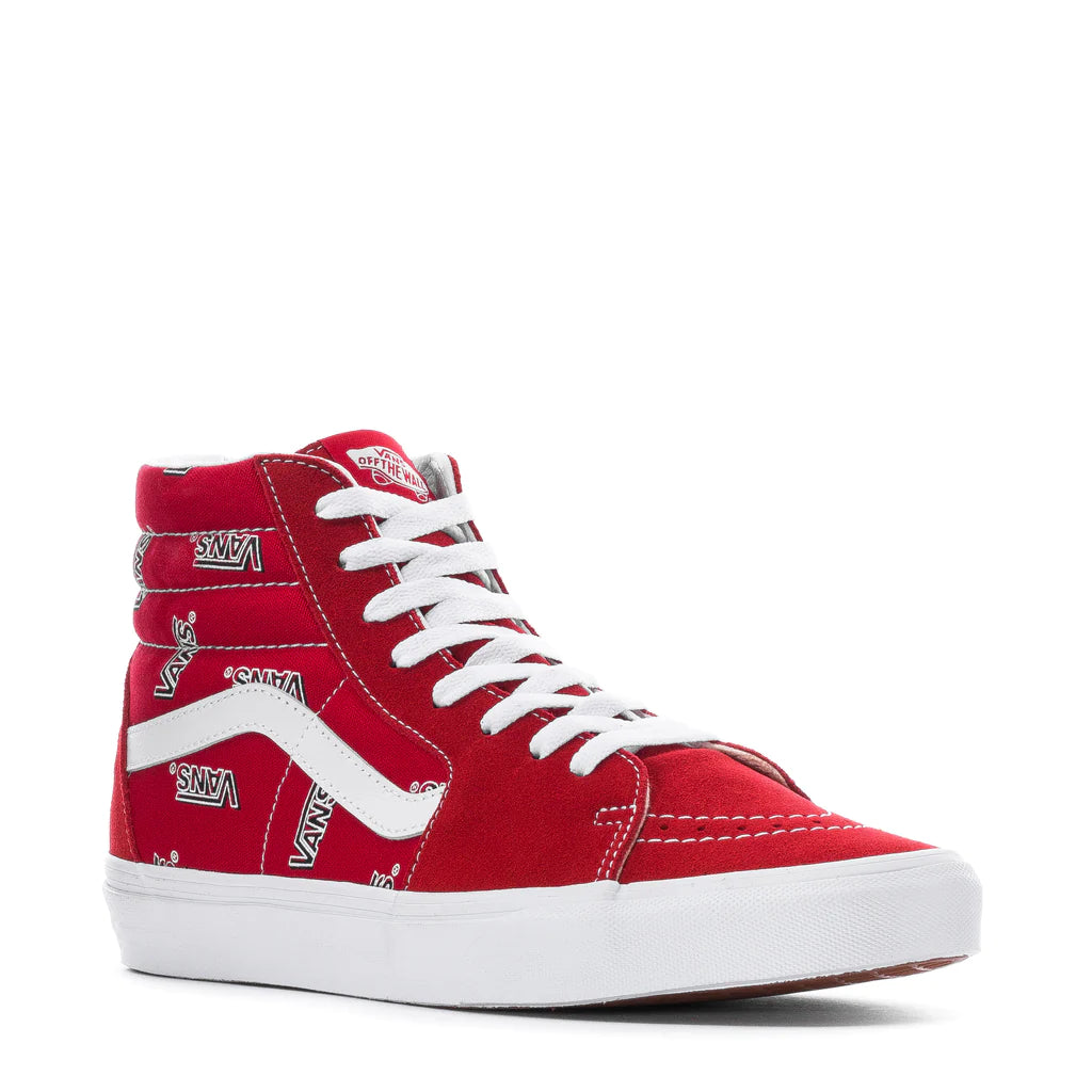 Tenis Vans Mens Sk8-Hi Misprint Red White