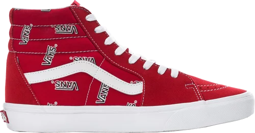 Tenis Vans Mens Sk8-Hi Misprint Red White