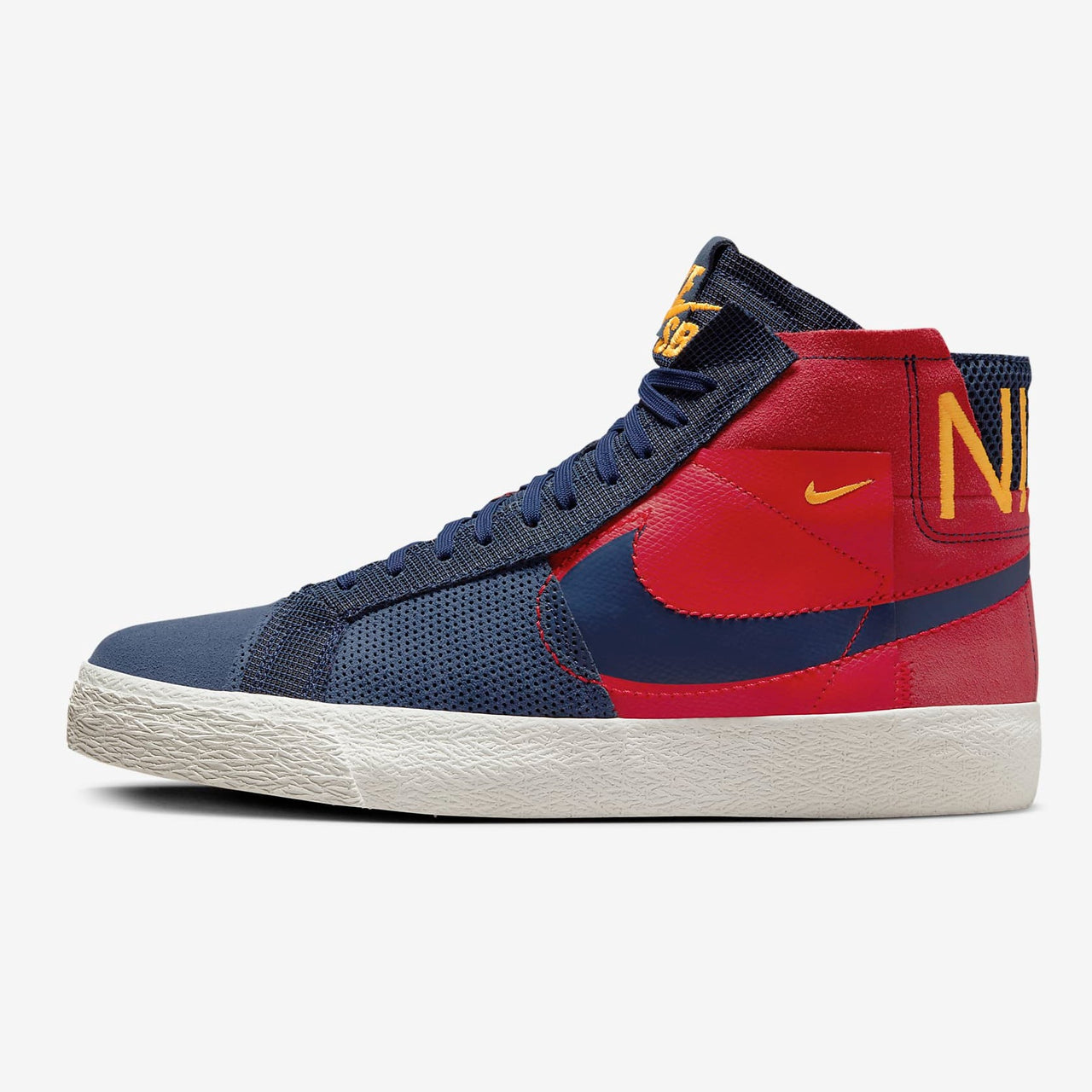 Tenis Nike SB Zoom Blazer Mid Premium Deconstructed University Red Midnight Navy