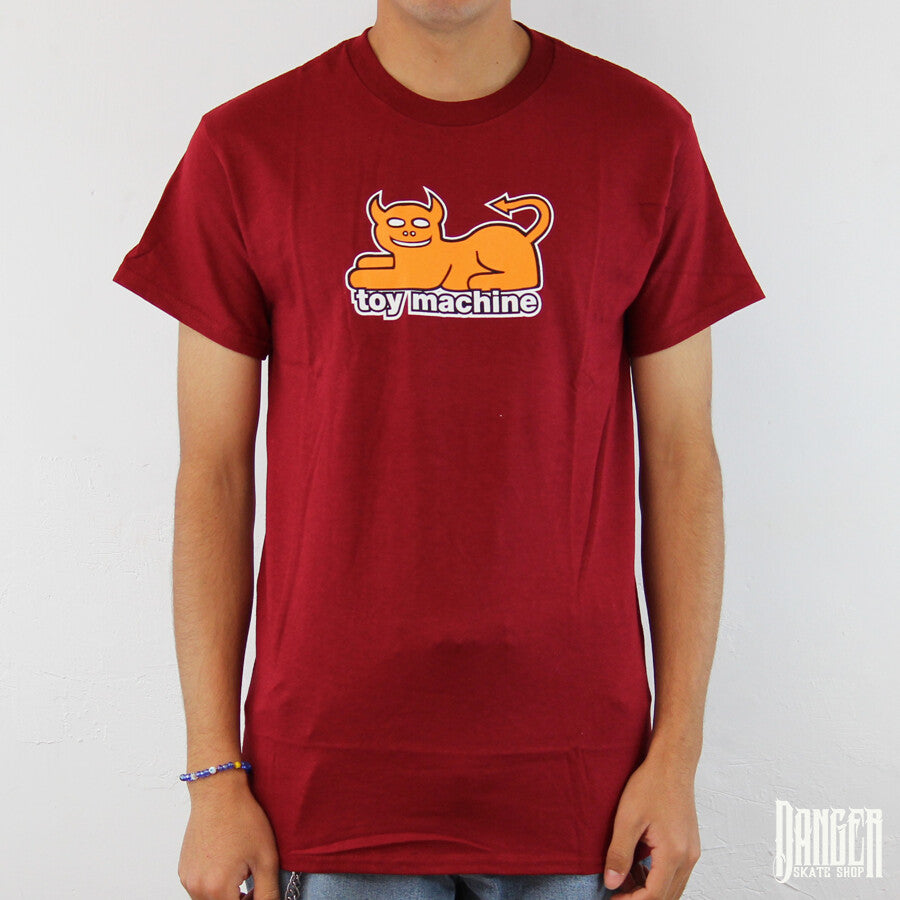 Playera Toy Machine Devil Cat Garnet